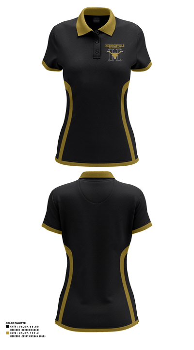 Hebbronville Junior High School Basketball 17170374 Women's Short Sleeve Performance Polo  - 1