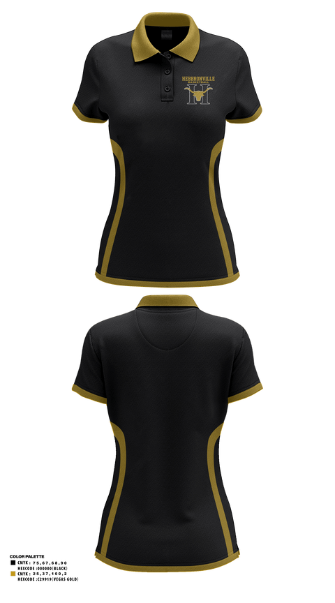 Hebbronville Junior High School Basketball 17170374 Women's Short Sleeve Performance Polo  - 1