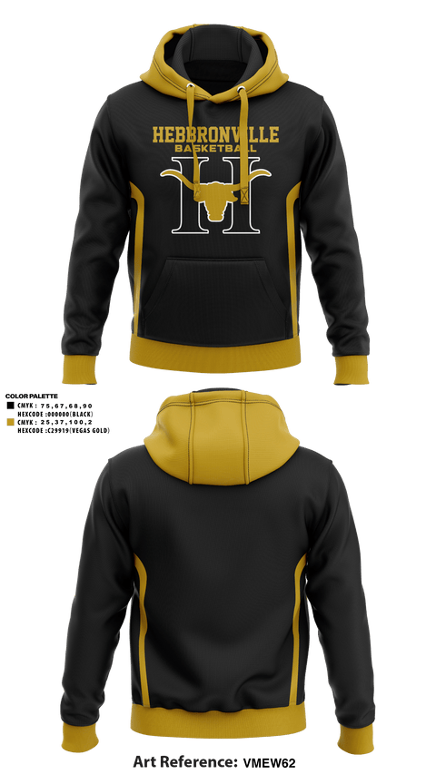 Hebbronville Junior High School Basketball 17170374 Hoodie - 1