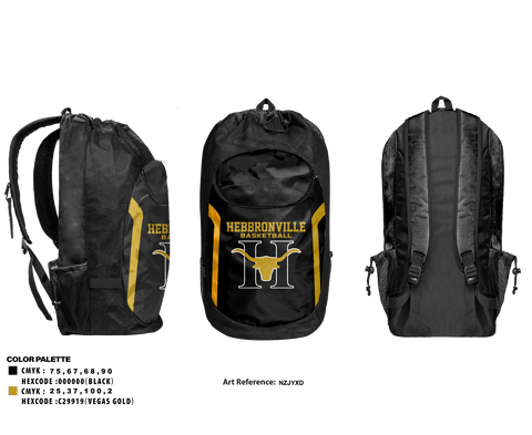 Hebbronville Junior High School Basketball 17170374 Gear Bag - 1