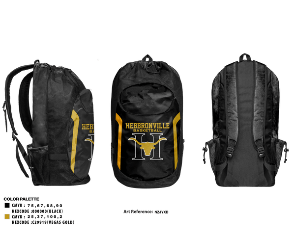 Hebbronville Junior High School Basketball 17170374 Gear Bag - 1