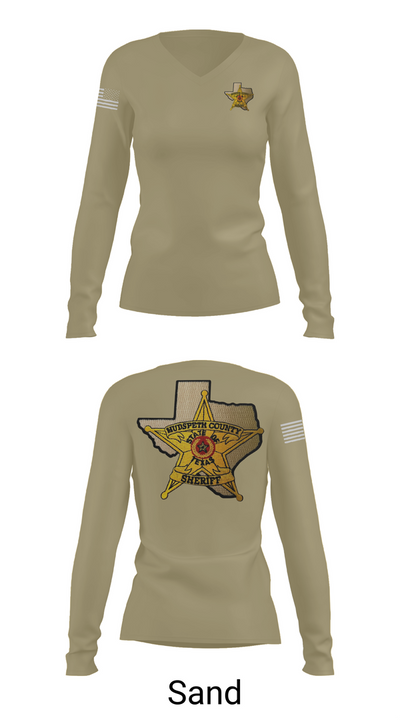 Hudspeth county sheriff office 47128359 Women's Long Sleeve V-neck Shirt - 92