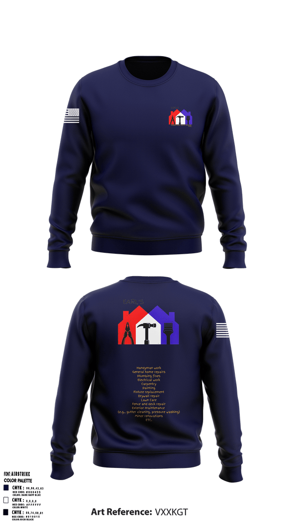 Earl's Handyman Home Repair ETC 89145223 Crew Neck Sweatshirt - 1