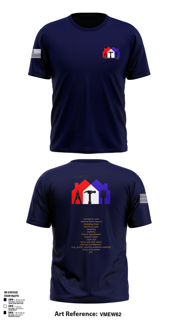 Earl's Handyman Home Repair ETC 89145223 Old School Cotton Feel Shirt - 1