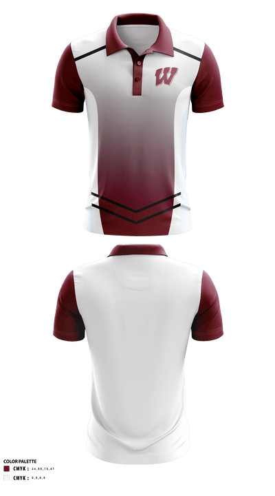 Waskom High School Volleyball 72378771 Short Sleeve Performance Polo - 1