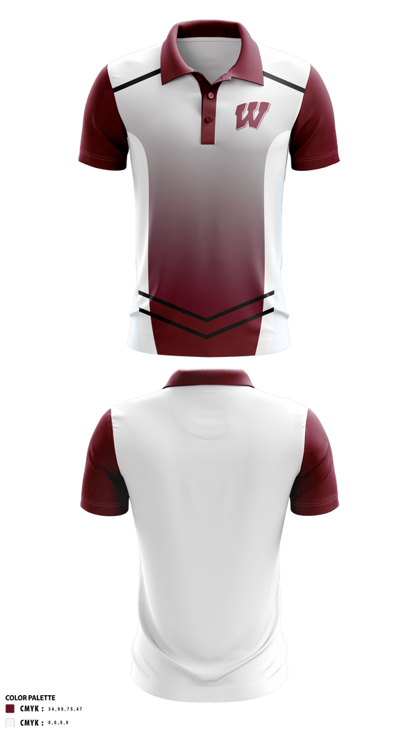 Waskom High School Volleyball 72378771 Short Sleeve Performance Polo - 1