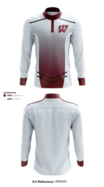 Waskom High School Volleyball 72378771 Quarter Zip Jacket -1