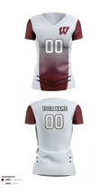 Waskom High School Volleyball 72378771 Women's Short Sleeve V-neck Shirt - 1