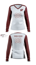 Waskom High School Volleyball 72378771 Women's Long Sleeve V-neck Shirt - 1