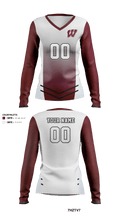 Waskom High School Volleyball 72378771 Women's Long Sleeve V-neck Shirt - 2