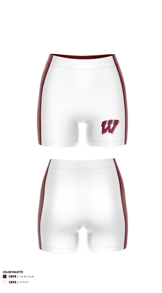 Waskom High School Volleyball 72378771 Women's Compression Shorts - 2