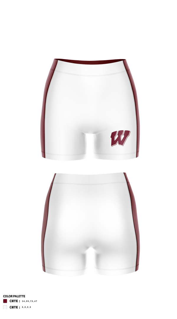 Waskom High School Volleyball 72378771 Women's Compression Shorts - 2