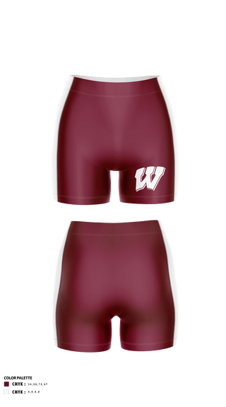 Waskom High School Volleyball 72378771 Women's Compression Shorts - 1