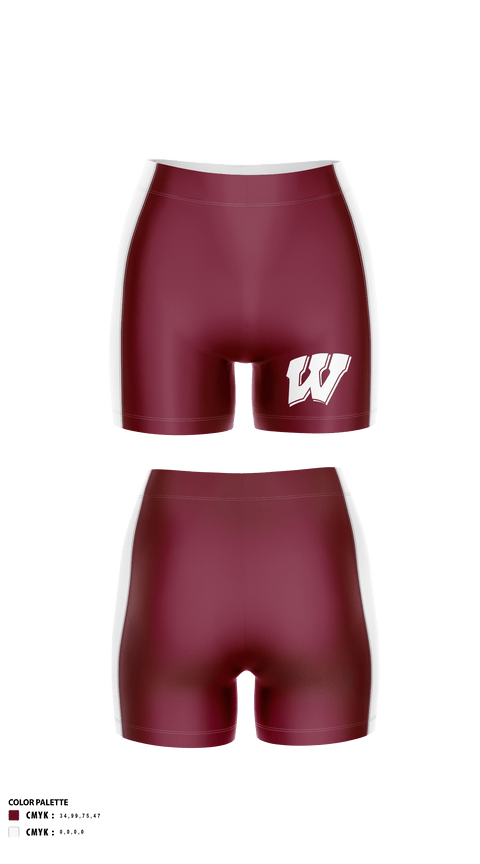 Waskom High School Volleyball 72378771 Women's Compression Shorts - 1