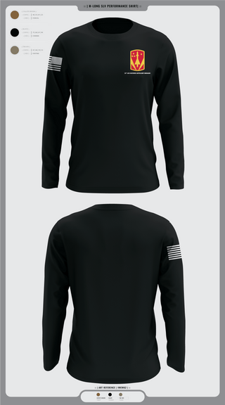 31st Air Defense Artillery Brigade 63211625 Long Sleeve Performance Shirt - 1