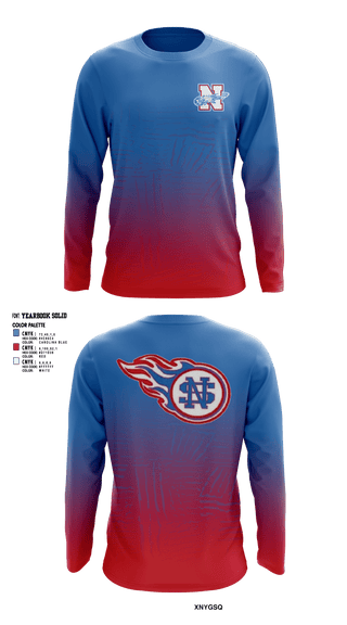 North Stanly High School Football 43364146 Long Sleeve Performance Shirt - 1