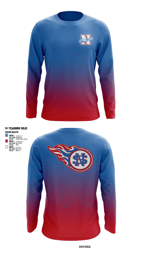 North Stanly High School Football 43364146 Long Sleeve Performance Shirt - 1