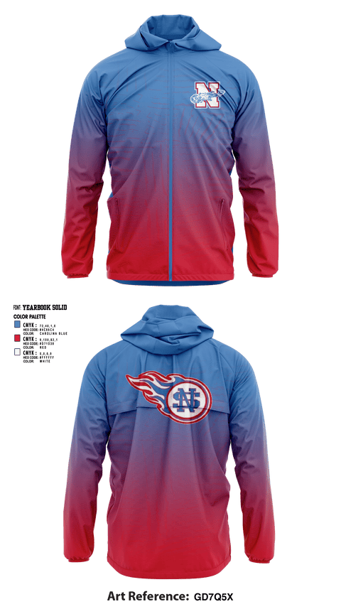 North Stanly High School Football 43364146 Windbreaker - 1