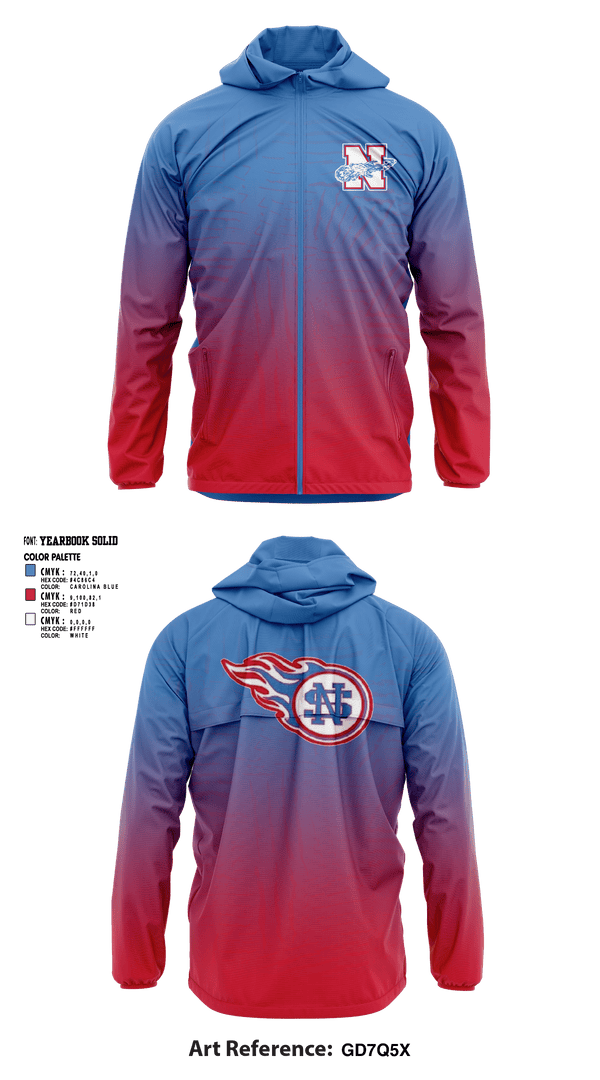North Stanly High School Football 43364146 Windbreaker - 1