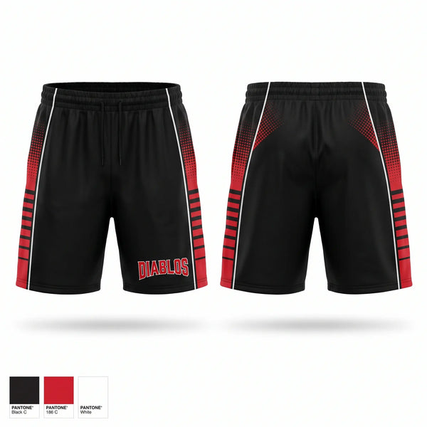 Athletic Shorts With Pockets, Diablos, Baseball, Teamtime, Team time, sublimation, custom sports apparel, team uniforms, spirit wear, spiritwear, sports uniforms, custom shirts, team store, custom team store, fundraiser sports, apparel fundraiser