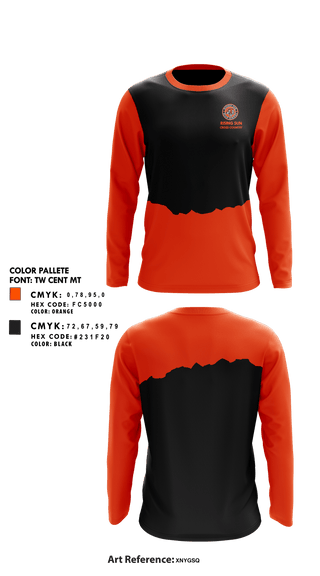 Rising Sun High School Cross Country 36373162 Long Sleeve Performance Shirt -1