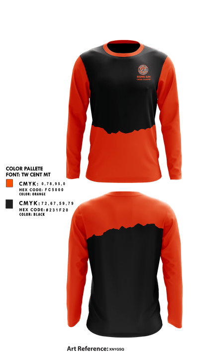 Rising Sun High School Cross Country 36373162 Long Sleeve Performance Shirt -1