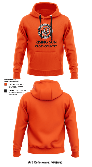 Rising Sun High School Cross Country 36373162 Hoodie - 1