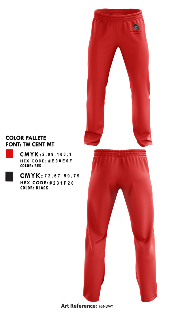 Community R-6 High School Cross Country 69678313 Sweatpants - 1