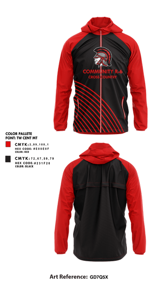 Community R-6 High School Cross Country 69678313 Windbreaker - 1