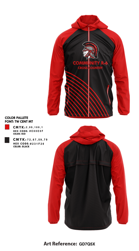Community R-6 High School Cross Country 69678313 Windbreaker - 1