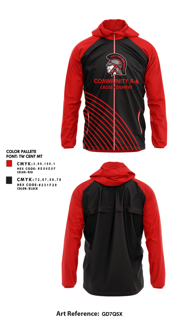 Community R-6 High School Cross Country 69678313 Windbreaker - 1