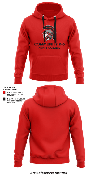 Community R-6 High School Cross Country 69678313 Hoodie -1