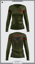 Delta Group 53732086 Women's Long Sleeve V-neck Shirt - 1