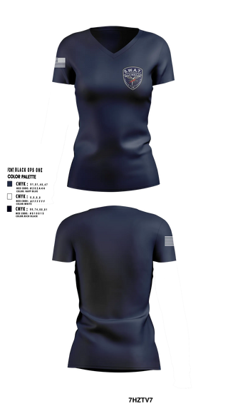 Womens Short Sleeve Vneck Shirt, Maumelle SWAT, Police, Teamtime, Team time, sublimation, custom sports apparel, team uniforms, spirit wear, spiritwear, sports uniforms, custom shirts, team store, custom team store, fundraiser sports, apparel fundraiser