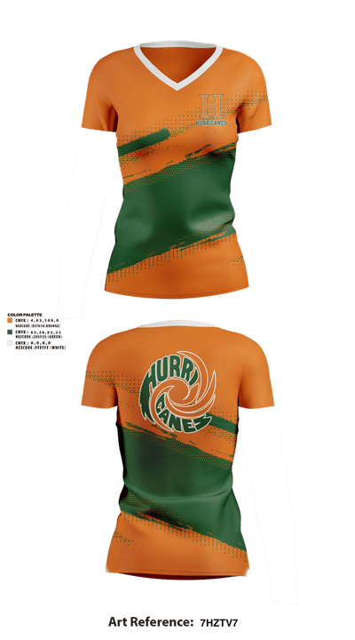 Hurricanes 31670554 Women's Short Sleeve V-neck Shirt - 1