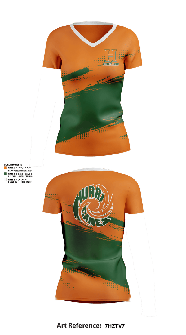 Hurricanes 31670554 Women's Short Sleeve V-neck Shirt - 1