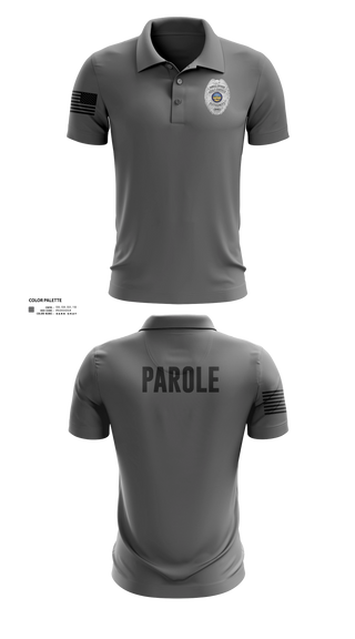 Short Sleeve Performance Polo, Adult Parole Authority, Police, Teamtime, Team time, sublimation, custom sports apparel, team uniforms, spirit wear, spiritwear, sports uniforms, custom shirts, team store, custom team store, fundraiser sports, apparel fundraiser