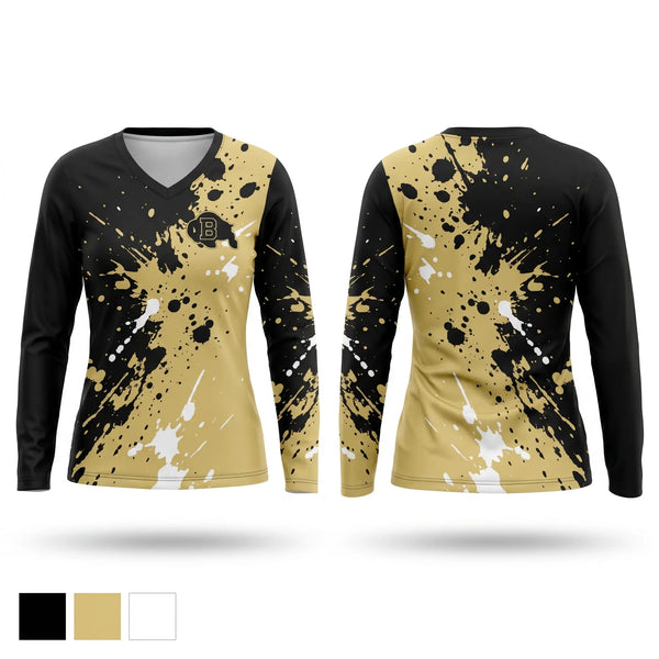 Womens Long Sleeve Vneck Shirt, Buffalo High School, Women's Basketball, Teamtime, Team time, sublimation, custom sports apparel, team uniforms, spirit wear, spiritwear, sports uniforms, custom shirts, team store, custom team store, fundraiser sports, apparel fundraiser