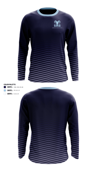 Seabrook Middle School Cross Country 67061489 Long Sleeve Performance Shirt - 1