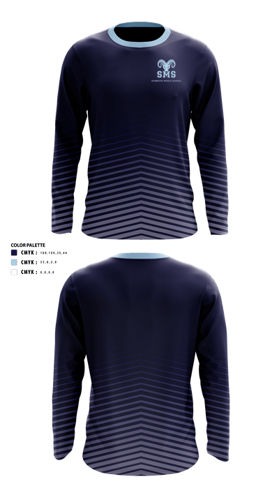 Seabrook Middle School Cross Country 67061489 Long Sleeve Performance Shirt - 1