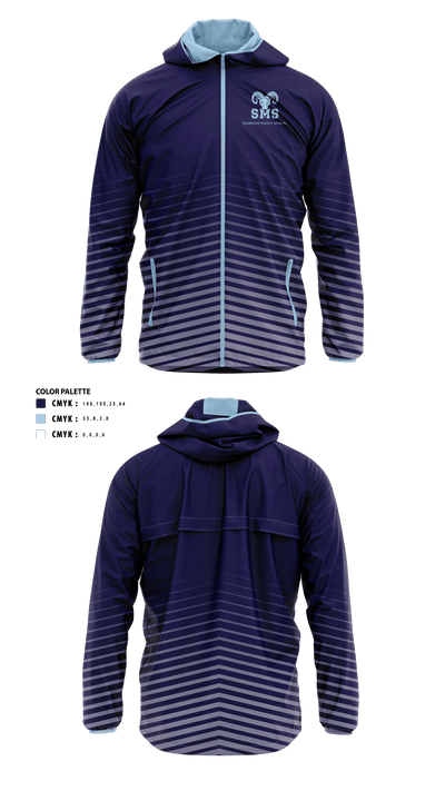 Seabrook Middle School Cross Country 67061489 Windbreaker - 1