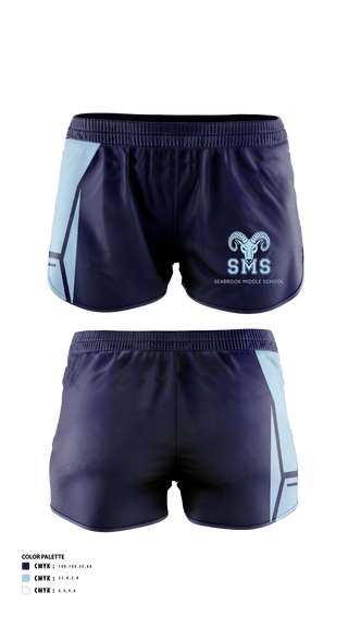 Seabrook Middle School Cross Country 67061489 Women's Shorts - 1