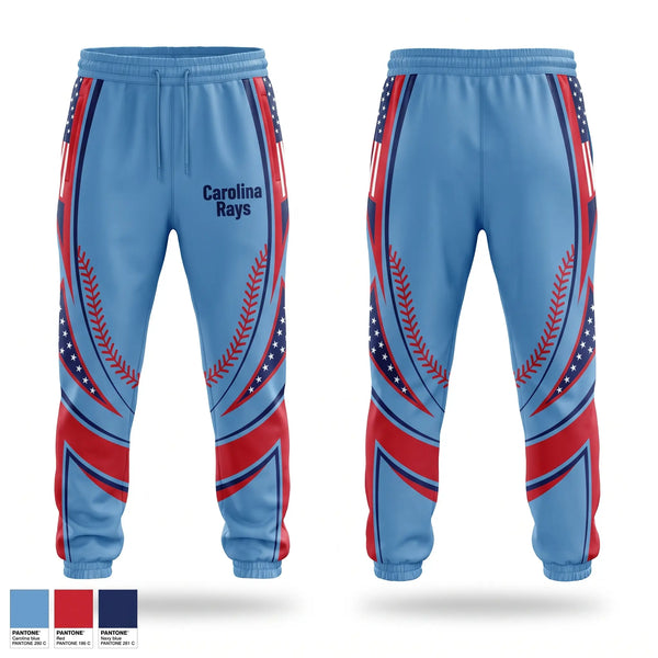 Sweatpants, Carolina Rays, Baseball, Teamtime, Team time, sublimation, custom sports apparel, team uniforms, spirit wear, spiritwear, sports uniforms, custom shirts, team store, custom team store, fundraiser sports, apparel fundraiser
