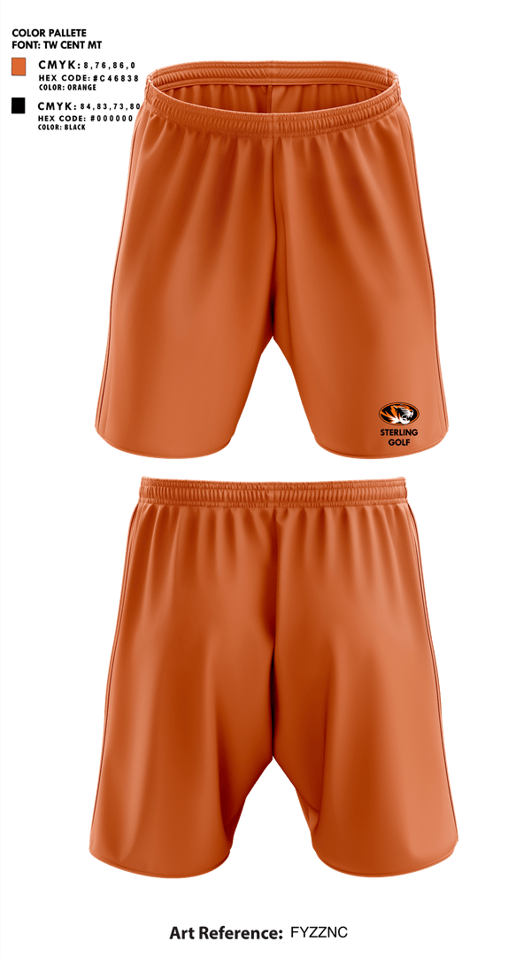 Sterling High School Golf 5232656 Athletic Shorts With Pockets - 1