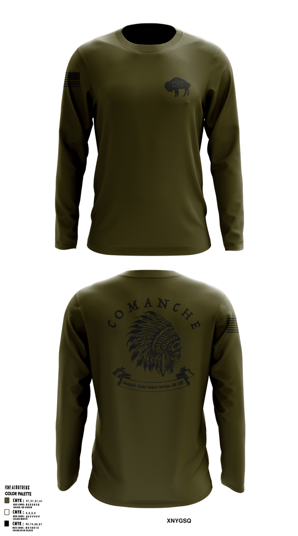 charlie-1-25-buffalo Long Sleeve Performance Shirt - 3