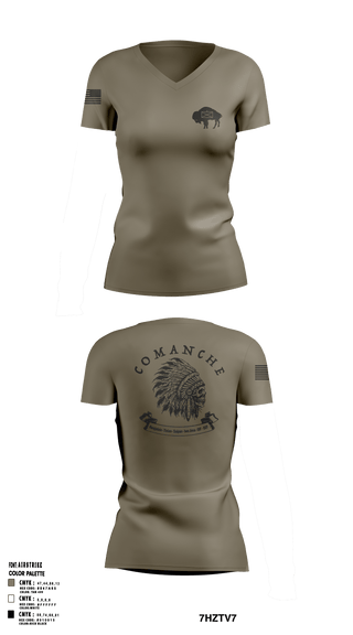 charlie-1-25-buffalo Women's Short Sleeve V-neck Shirt - 3