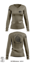 charlie-1-25-buffalo Women's Long Sleeve V-neck Shirt -3