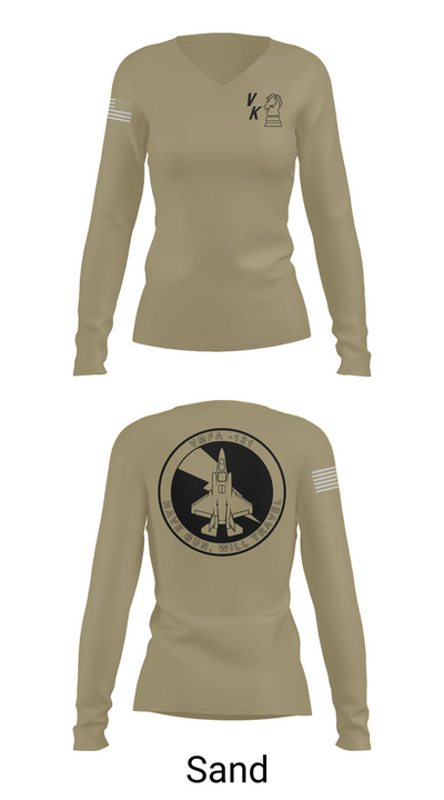 VMFA-121 16831306 Women's Long Sleeve V-neck Shirt - 97