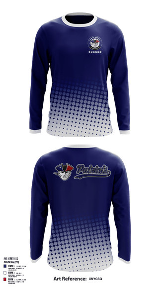 Perth Amboy Magnet School Soccer 11341970 Long Sleeve Performance Shirt - 40