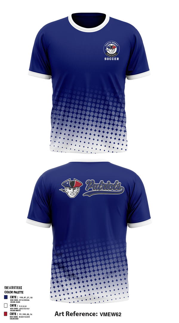 Perth Amboy Magnet School Soccer 11341970 Short Sleeve Performance Shirt - 40